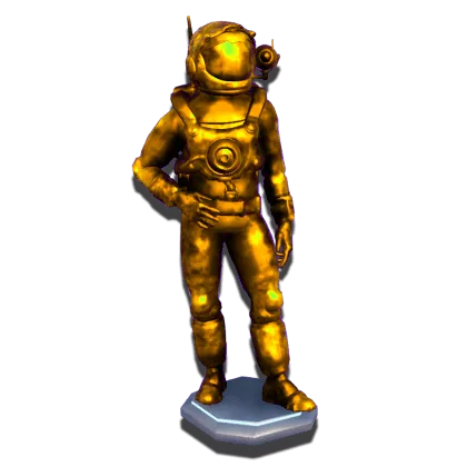 Preview of Gold Astronaut Statue